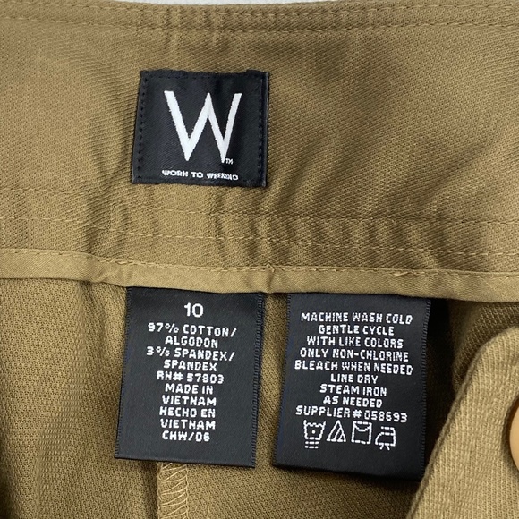 W Work to Weekend Womens Size 10 Career Pants Taupe Brown Mid Rise Wide Leg - Picture 3 of 8